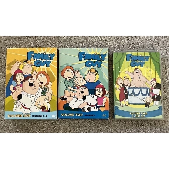 Lot of 3 Family Guy DVD Series Volumes 1, 2 and 4 - Box Sets 10 Discs Total - Picture 1 of 15